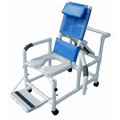 Lumex 20" PVC Reclining Shower Commode Chair (89330)
