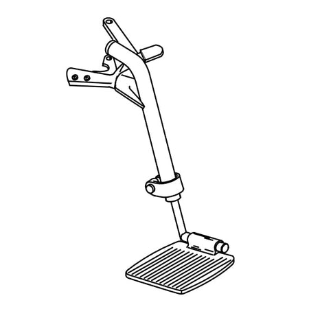 Replacement Detachable Swingaway Footrest Kit - Regular Shaft, for the Everest & Jennings Rehab Shower Commode (90761752J)