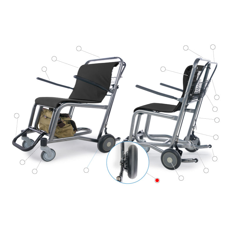 Everest & Jennings Replacement Rear Wheel Kit for EJT500 Transit Transport Chair (EJT500-RW)