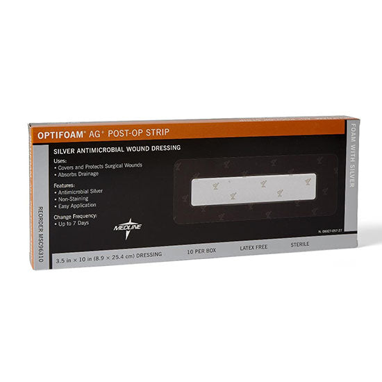 optifoam silver dressing Medline Dressing Optifoam Non-Adhesive Ag, 4 Inch x 4 Inch, 10 Count