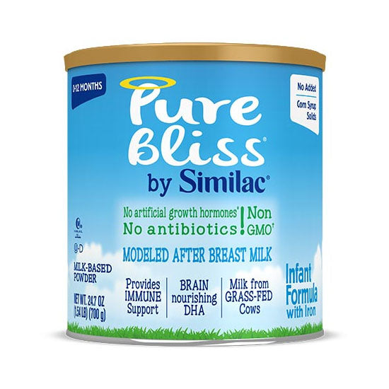 Abbott Nutrition Pure Bliss by Similac Infant Formula, Non-GMO, Baby Formula, Powder, 24.7 oz (67317)