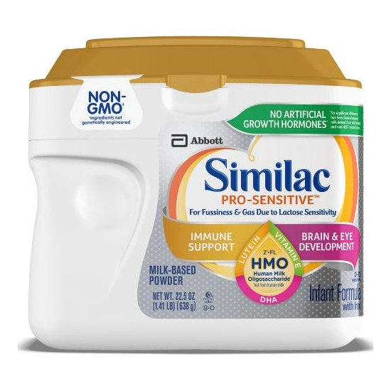 Abbott Nutrition Similac Pro-Sensitive Infant Formula with Iron, Unflavored Powder, 20.1 oz (68090)