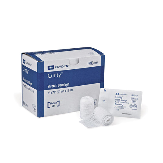 Cardinal Health Curity Conforming Stretch Bandage, Non-Sterile, 2" x 75" (2242)