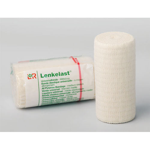 Lohmann and Rauscher Lenkelast Medium-Stretch All-Purpose Bandage, 8cm x 5cm Streched, (39431)