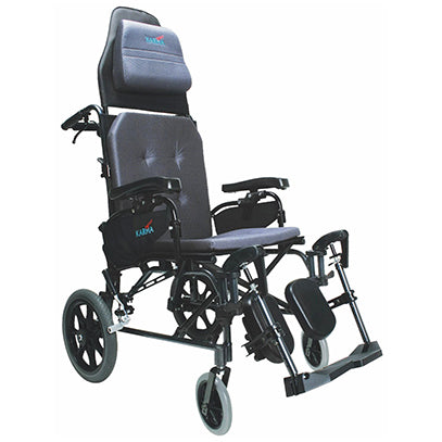 Karman MVP502 16" Lightweight Ergonomic Reclining Transport Wheelchair