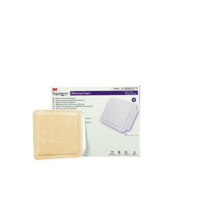 3M Tegaderm Silicone Foam Dressing, Non-Bordered, 4" x 4-1/4" (90631)