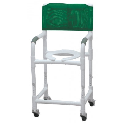 Lumex 18" PVC Shower Commode Chair with Adjustable Height (89150)