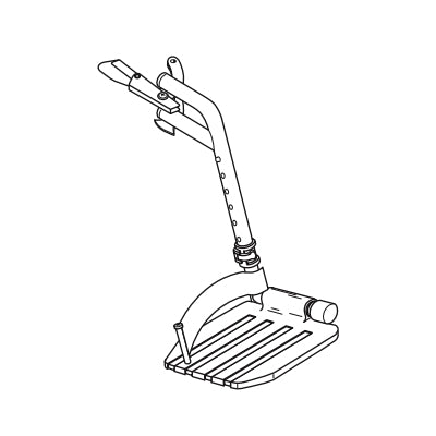 Replacement Footplate Aluminum, for Everest & Jennings Traveler HD , Wheelchair Parts (90763433)