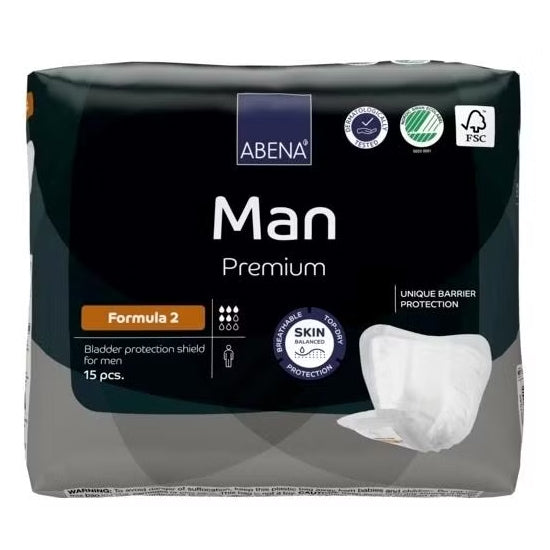 Abena Man Premium Male Bladder Control Pad, Formula 2 (1000021336)