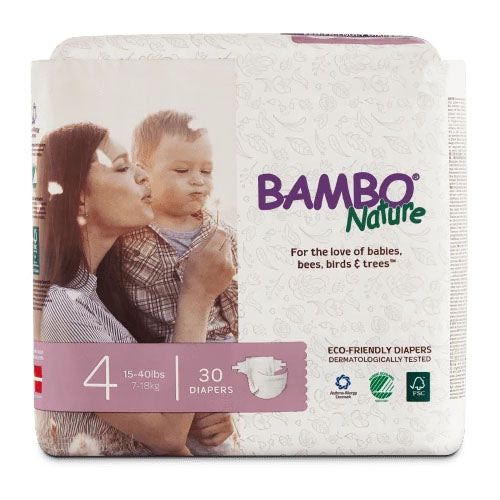 Abena Bambo Nature Disposable Diapers, Size 4 (16050)
