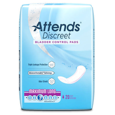 Attends Discreet Women's Maximum Long Pads (ADPMAL)