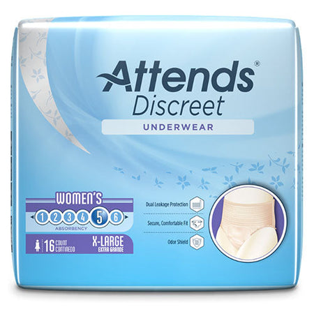 Attends Discreet Women's Underwear, X-Large (ADUF40)