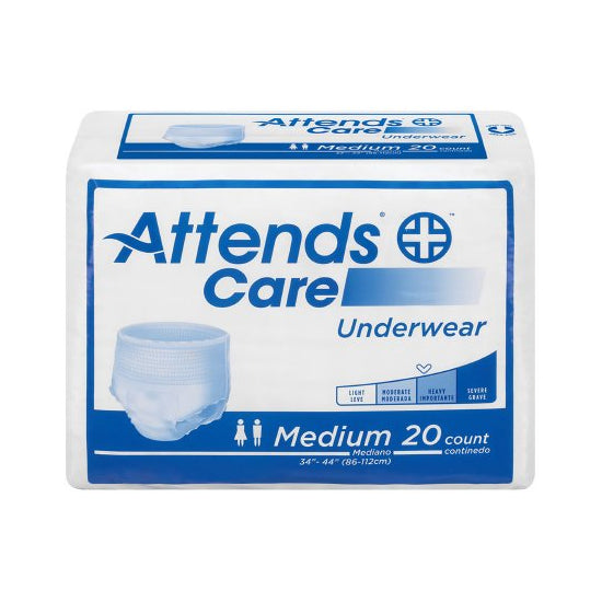 Attends Unisex Regular Adult Absorbent Underwear, Medium (APV20)