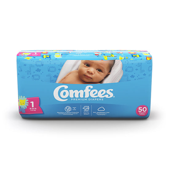 Comfees Premium Baby Diapers, Size 1 (CMF-1) (CMF-1)