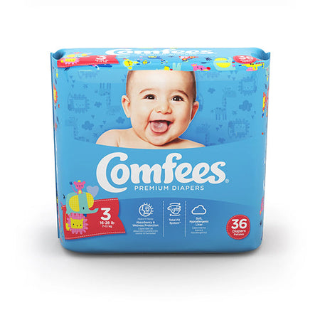 Comfees Premium Baby Diapers, Size 3 (CMF-3) (CMF-3)