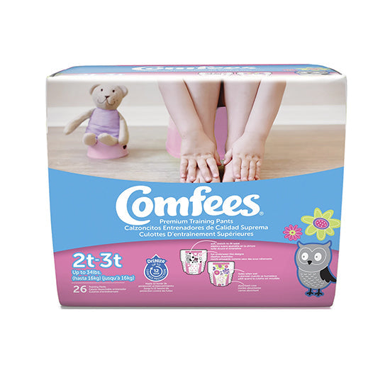 Comfees Girls Training Pants, Size 2T-3T (CMFG2) (CMF-G2)