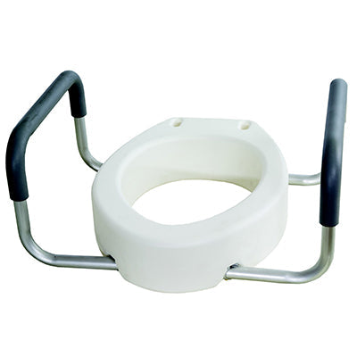 Essential Medical Toilet Seat Riser with Arms, Elongated, (B5083)