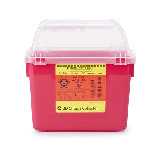 Becton Dickinson BD Sharps Collector, 8 qt, Red (305344)
