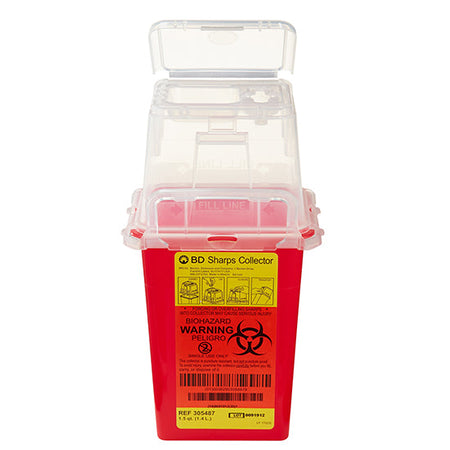 Becton Dickinson BD Sharps Collector, 1.5 qt, Red (305487)