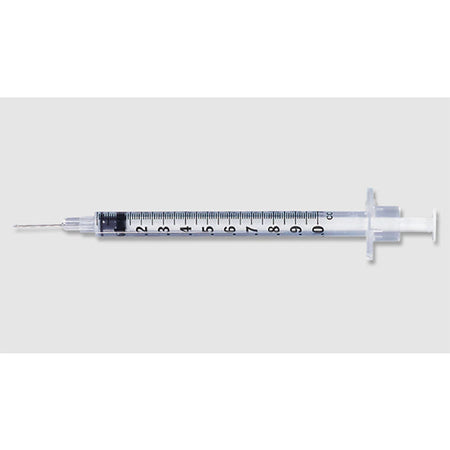 Becton Dickinson Allergy Syringe with Permanently Attached Needle, 28G x 1/2", 1mL (305500)