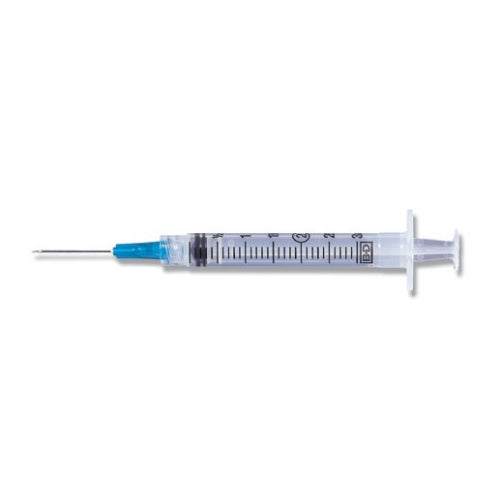 Becton Dickinson BD Luer-Lok tip, thin wall, IM 23G x 1-1/2 in, 3-mL Syringe (309589)