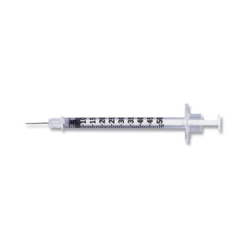 Becton Dickinson 1/2 mL BD Lo-Dose U-100 insulin syringe with 28 G x 1/2 in needle (329465)