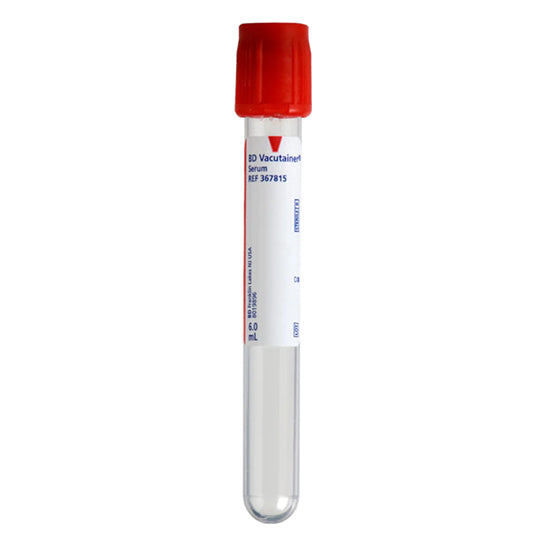 Becton Dickinson BD Vacutainer Serum Tube, Red, 6mL (367815)