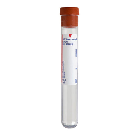 Becton Dickinson BD Vacutainer Serum Tube, Red, 10mL, Plastic (367820)