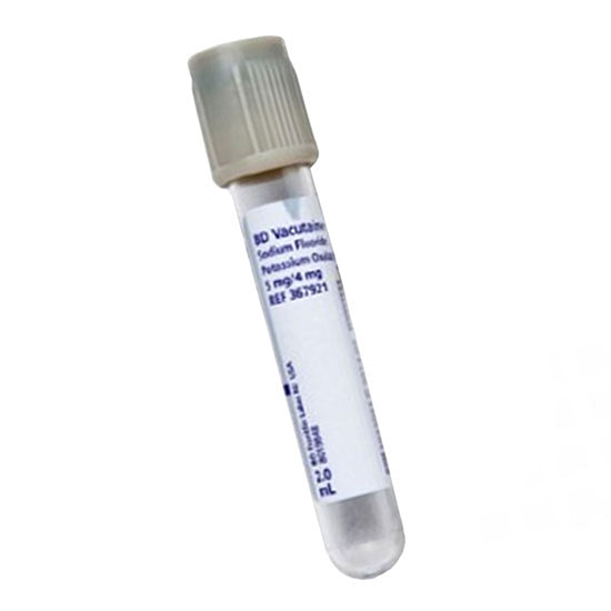 Becton Dickinson BD Vacutainer Fluoride Tube, Gray, 4mL, Plastic (367922)