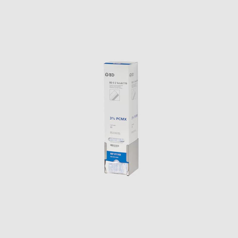 Becton Dickinson E-Z Scrub Surgical Scrub Brush Impregnated with 3% Chloroxylenol (PCMX), Blue (371163)