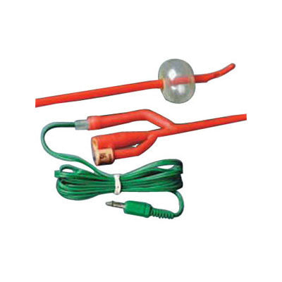 Bard BARDEX LUBRICATH Red Rubber Temperature-Sensing Foley Catheter, 16Fr 5cc (117416)