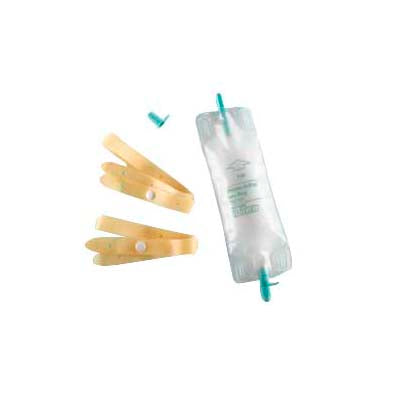 Bard Dispoz-a-Bag Leg Bag with Rubber Cap Valve and Latex Straps, 9oz, (150101)