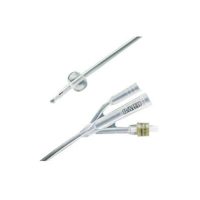 Bard Lubri-Sil Short Round Tip 3-Way Specialty Silicone Foley Catheter, 18Fr, 5cc (70518L)