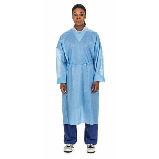 Cardinal Health Tri-Layer SMS Fabric Isolation Gown, Universal, Blue (2200PG)