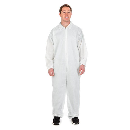 Cardinal Health Fluid-Resistant Coveralls, 4X-Large, White (22004CV)