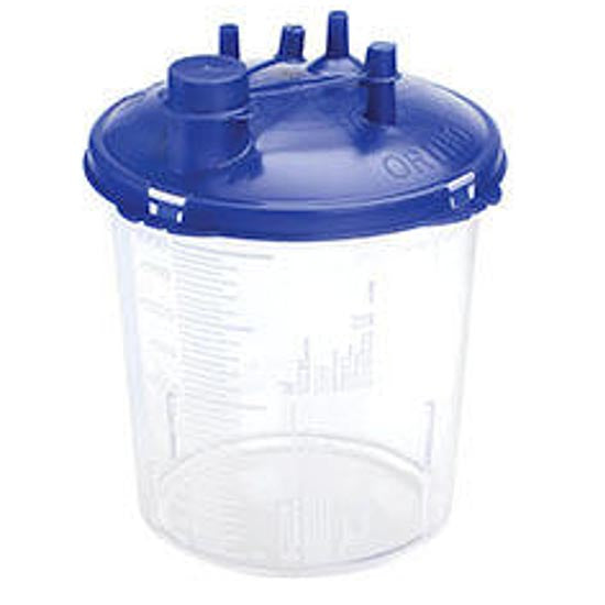 Cardinal Health Medi-Vac Rigid Disposable Suction Canister with Mechanical Filter, 2000cc (65651-220)