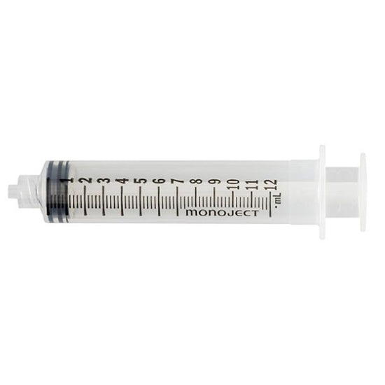 Cardinal Health Monoject Rigid Pack Regular Tip Syringe, 12mL, Luer-Slip (8881512852)