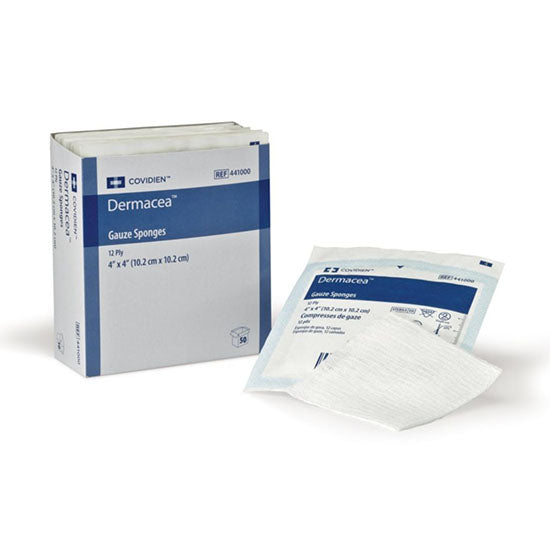 Cardinal Health Dermacea Gauze Sponge, 4" x 4", 12 ply (441000)