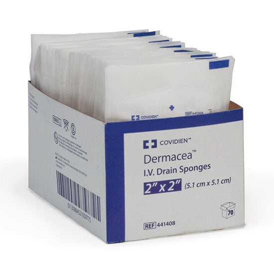 Cardinal Health Dermacea I.V. Sponge, 6-Ply, 2" x 2" (441408)