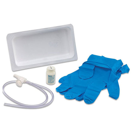 Cardinal Health Argyle Graduated Suction Catheter Tray with Sterile Saline, with Chimney Valve, Towel, 14 FR (12153)