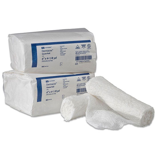 Cardinal Health Dermacea Low Ply Gauze Roll, 3-Ply, 3" x 4 yd., Non-Sterile (441123)