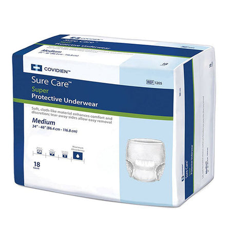 Cardinal Health Sure Care Super Protective Underwear, Small/Medium (1205A)