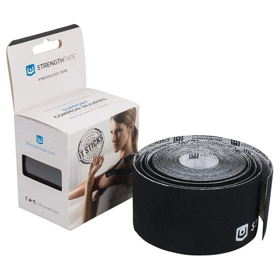 Carex Strengthtape Kinesiology Tape, 5M Uncut Roll, Black (6305-5UN)