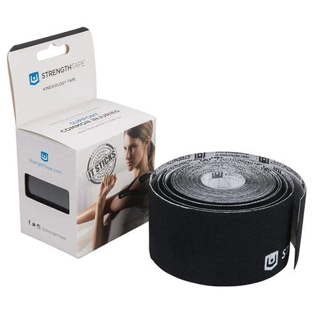 Carex Strengthtape Kinesiology Tape, 5M Uncut Roll, Black (6305-5UN)