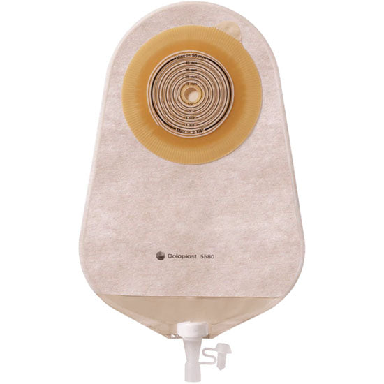 Coloplast Assura Convex Deep 1-Piece Urostomy Pouch, Maxi, Cut-to-fit, 5/8" - 1-11/16", Transparent (12596)