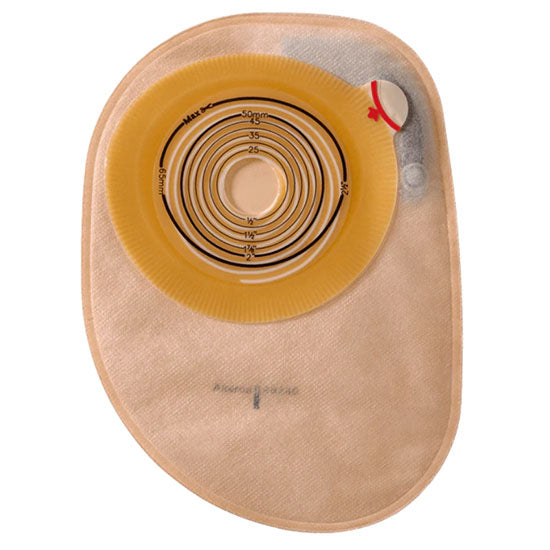 Coloplast Assura 1-Piece Closed Pouch, Pouch Size Midi (7"), Stoma Size 5/8" - 1-11/16", Transparent (14432)