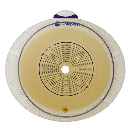 Coloplast SenSura Flex Barrier, Stoma Size 5/8 - 2", Extended wear, Convex Light, Yellow Coupling (11308), 5/BX