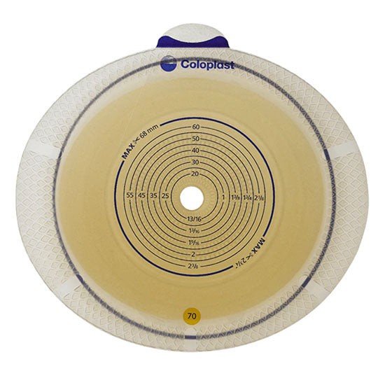 Coloplast SenSura Flex Barrier, Stoma Size 3/8 - 2-3/4", Extended wear, Flat, Yellow Coupling (10106), 10/BX