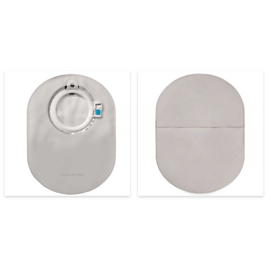 Coloplast SenSura Mio Click closed pouch, Pouch Size Maxi, Coupling Size Blue, Opaque with Inspection Window (11422)