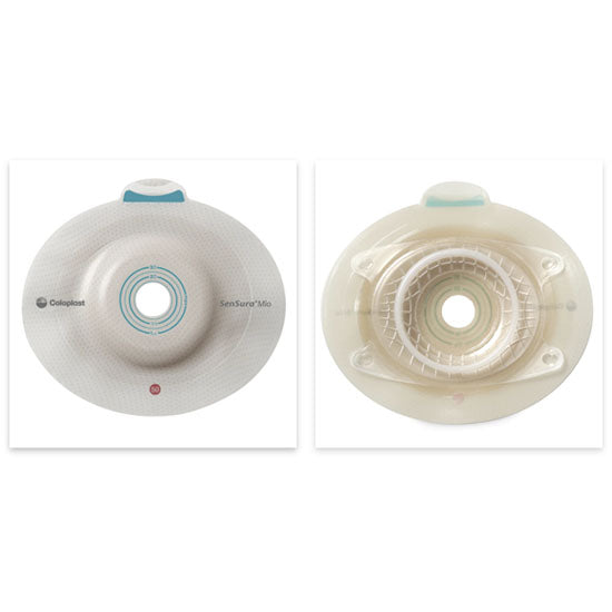 Coloplast 2-Piece SenSura Mio Click Convex Light Barrier, Cut-to-fit, Stoma 5/8" - 2-1/16", Yellow (16931)